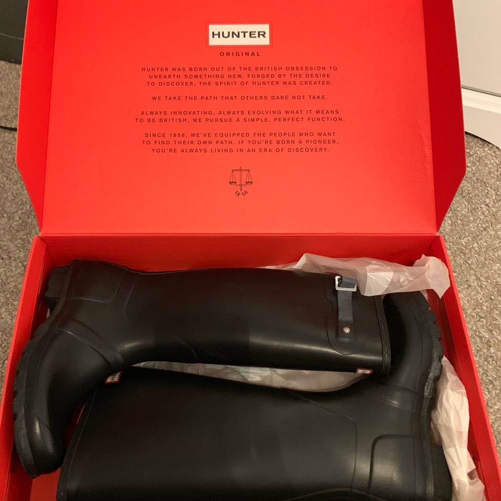 Black Tall Hunter Boots (10)